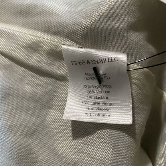 Veronica Beard Black White Red Wool Blend Houndstooth Blazer Size 12 - Picture 6 of 8